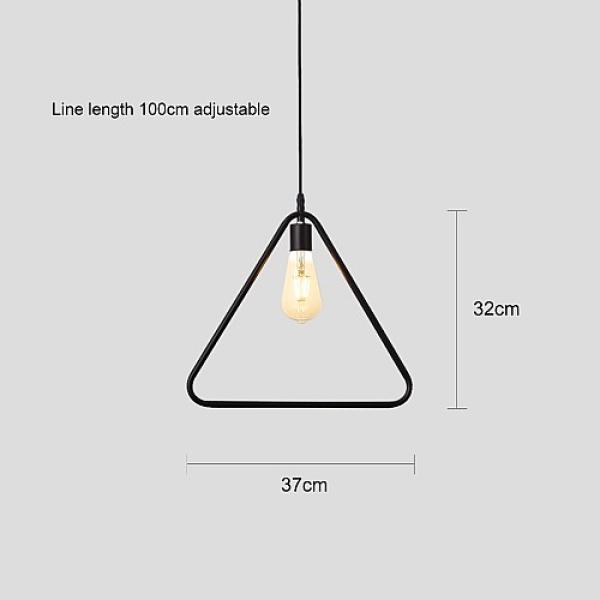 إنارة معلقة شكل مثلث خامة استيل قوية لون اسود فاخر بتصميم عصري.